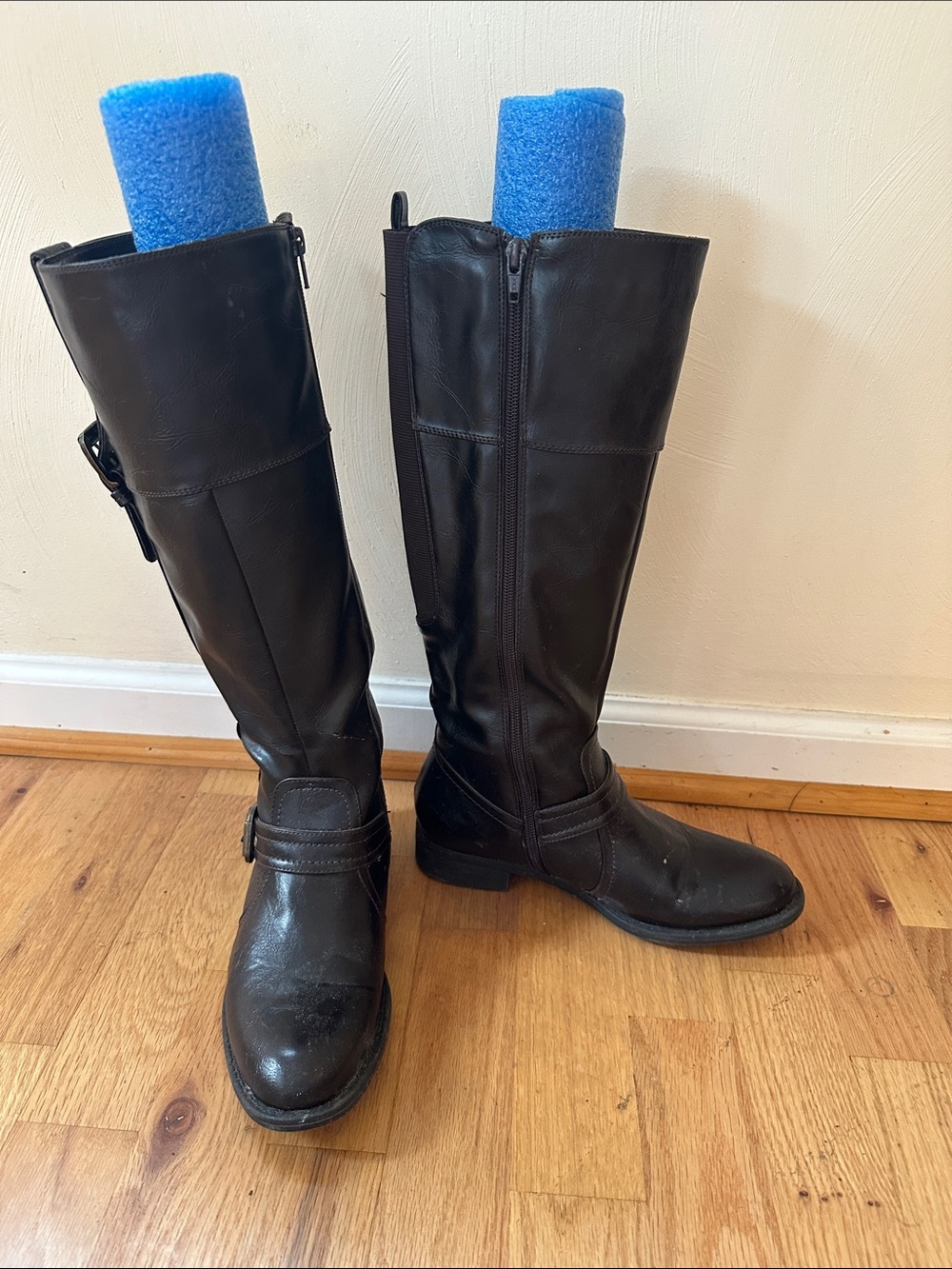 Classic Women's Tall Riding Boots - Dark Brown